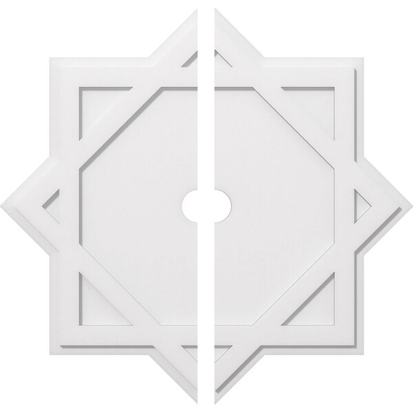 Ekena Millwork Axel Architectural Grade PVC Contemporary Ceiling Medallion, Two Piece, 36"OD x 3"ID x 20"C x 1"P CMP36AL2-03000 - main